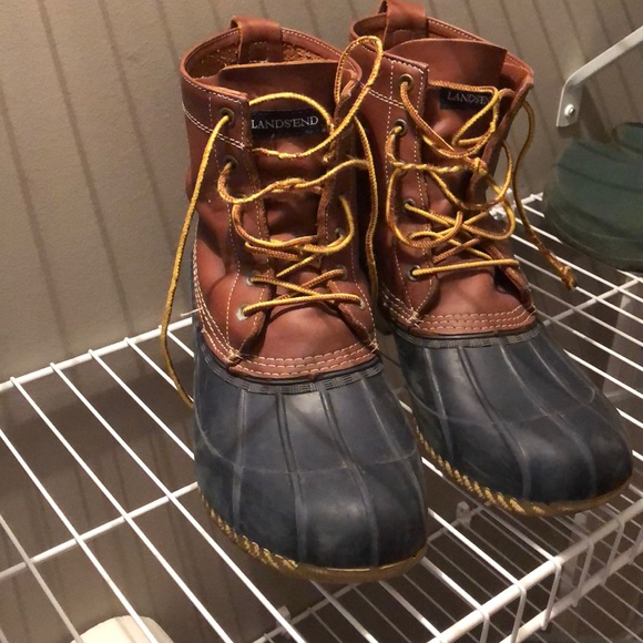 lands end mens duck boots
